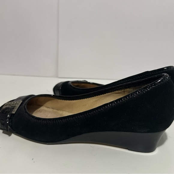 🤩Michael Kors Black Croc-Embossed Buckle Flats, Size 9 - Picture 7 of 9